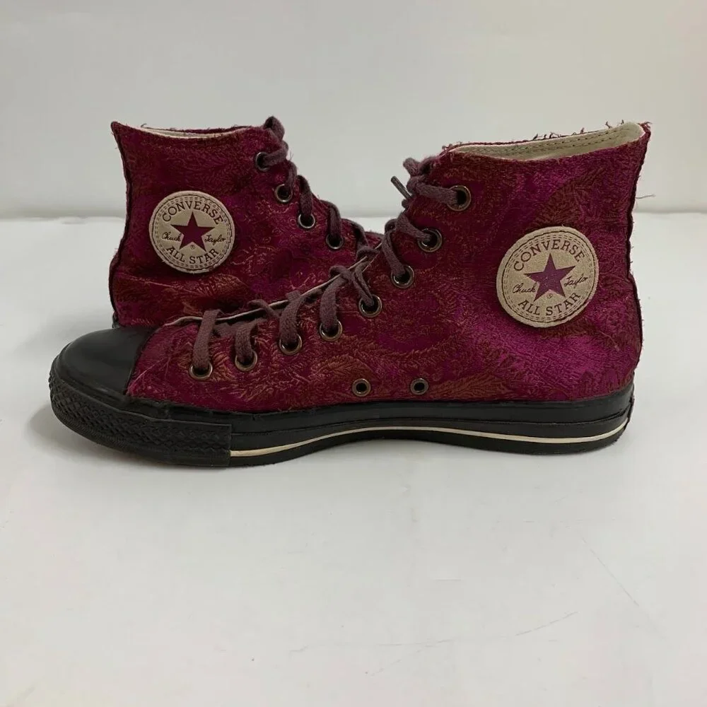 Converse Adults Unisex Embroidered Brocade High Top Lace Up Sneakers SZ 9M/11W - Picture 5 of 12